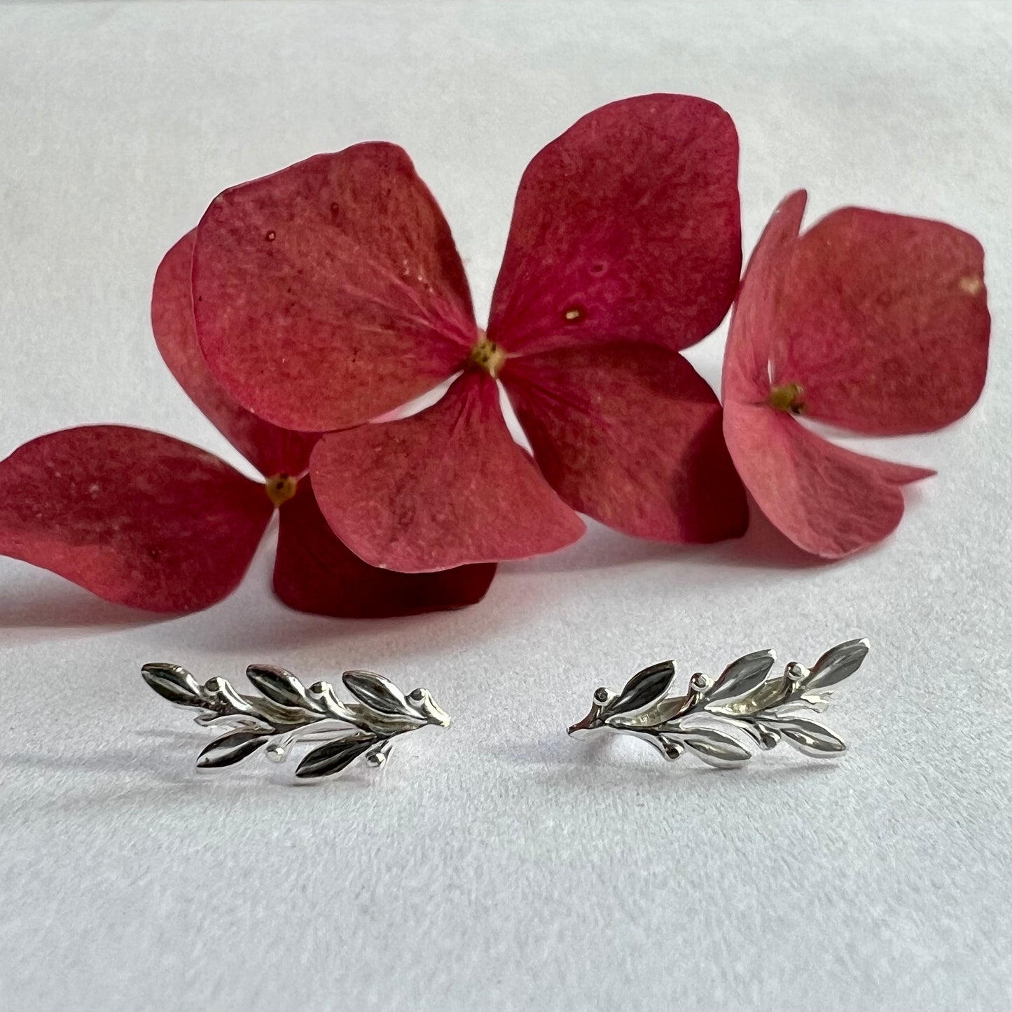 Olive Sterling Silver Ear Climbers