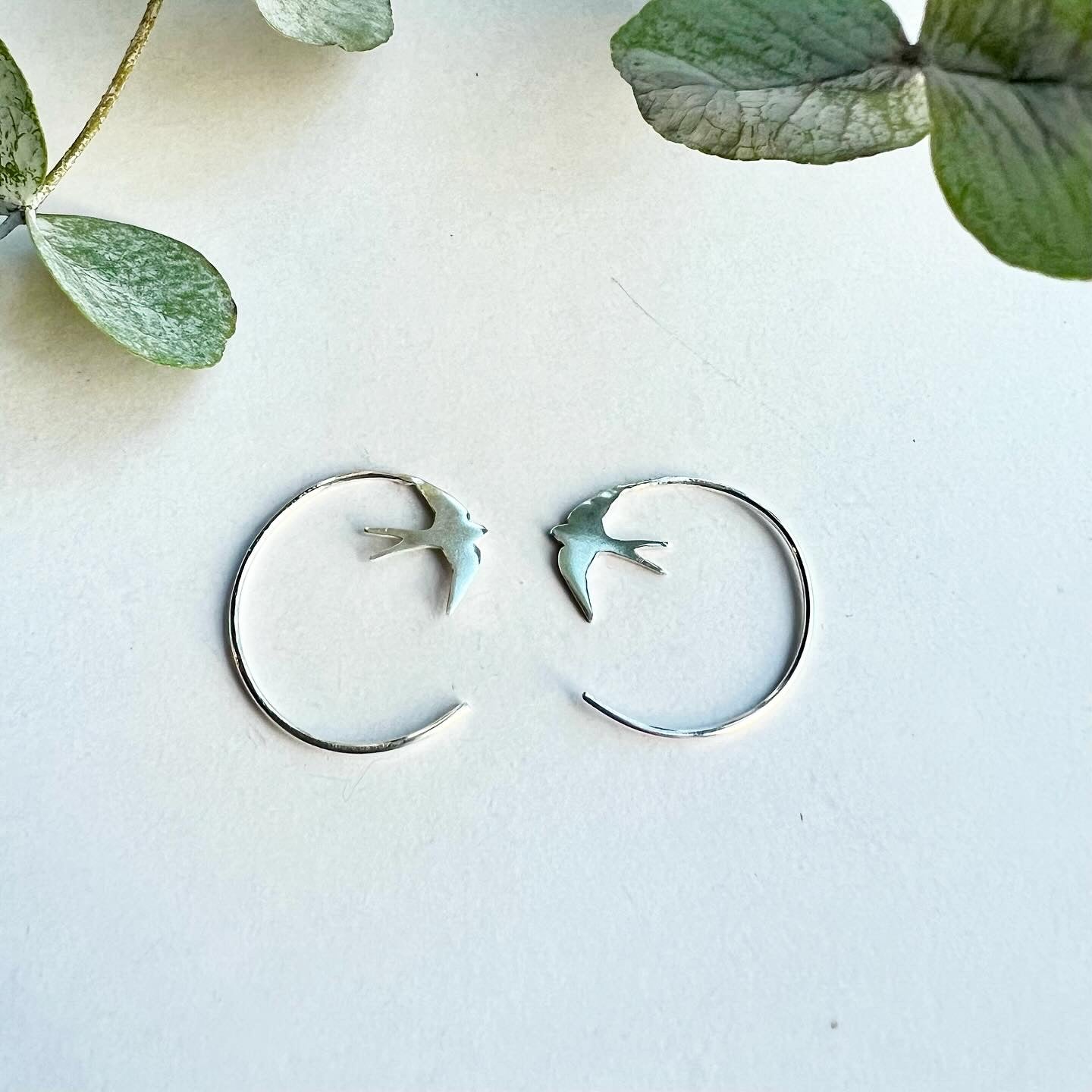 Swallow Hoop Earrings